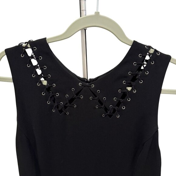 Rag & Bone Black Lace-Up Detail Sleeveless Dress Size 6 - Picture 2 of 6